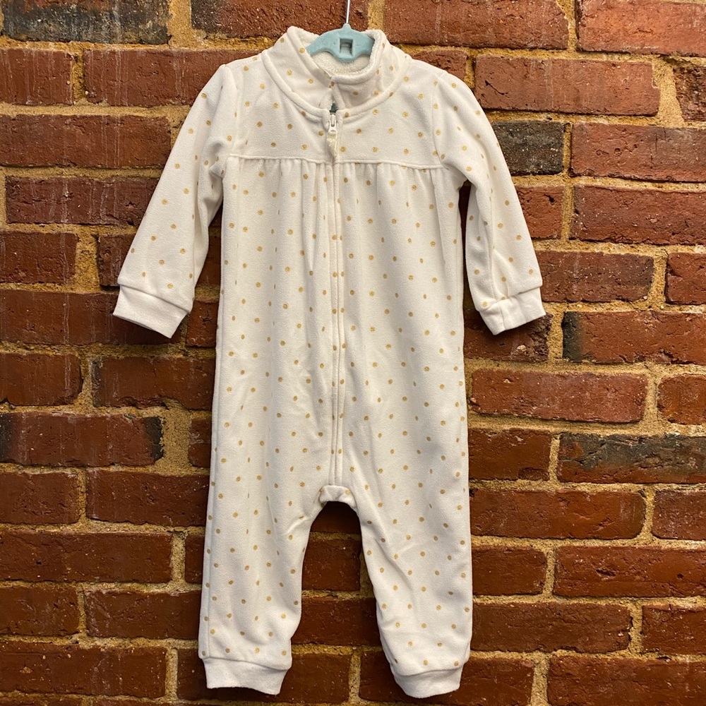 Carter’s Fleece Polka-dot Jumpsuit 18m